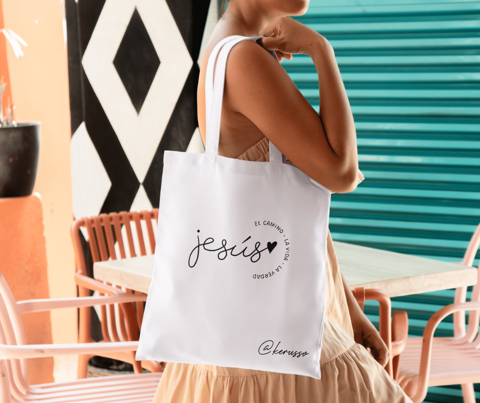 Totebag "Jesus es el camino, la verdad y la vida"